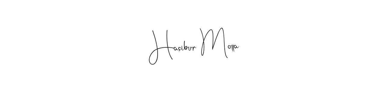 Design your own signature with our free online signature maker. With this signature software, you can create a handwritten (Andilay-7BmLP) signature for name Hasibur Molla. Hasibur Molla signature style 4 images and pictures png