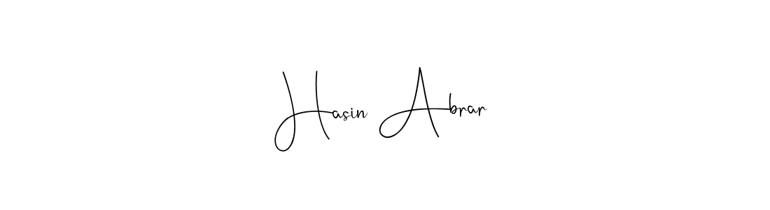Make a beautiful signature design for name Hasin Abrar. With this signature (Andilay-7BmLP) style, you can create a handwritten signature for free. Hasin Abrar signature style 4 images and pictures png
