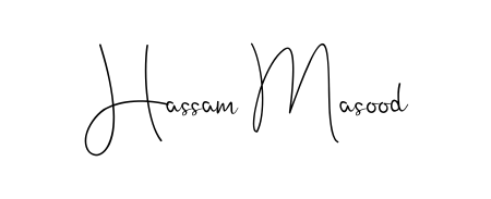 Try this chic Hassam Masood handwritten sign style. Using Andilay-7BmLP font elements, it gives your name a sleek, memorable identity. Hassam Masood signature style 4 images and pictures png