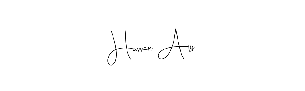 Design your own signature with our free online signature maker. With this signature software, you can create a handwritten (Andilay-7BmLP) signature for name Hassan Aly. Hassan Aly signature style 4 images and pictures png