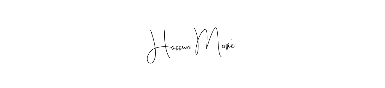 Use a signature maker to create a handwritten signature online. With this signature software, you can design (Andilay-7BmLP) your own signature for name Hassan Mollik. Hassan Mollik signature style 4 images and pictures png