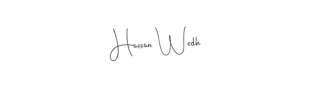 Also You can easily find your signature by using the search form. We will create Hassan Wedh name handwritten signature images for you free of cost using Andilay-7BmLP sign style. Hassan Wedh signature style 4 images and pictures png