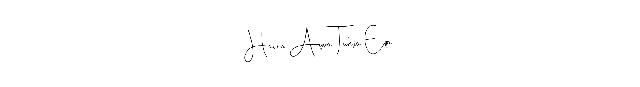 How to Draw Haven Ayva Tahlia Ella signature style? Andilay-7BmLP is a latest design signature styles for name Haven Ayva Tahlia Ella. Haven Ayva Tahlia Ella signature style 4 images and pictures png