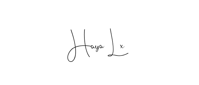 The best way (Andilay-7BmLP) to make a short signature is to pick only two or three words in your name. The name Haya Lx include a total of six letters. For converting this name. Haya Lx signature style 4 images and pictures png