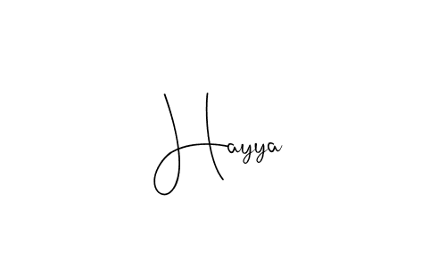 if you are searching for the best signature style for your name Hayya. so please give up your signature search. here we have designed multiple signature styles  using Andilay-7BmLP. Hayya signature style 4 images and pictures png