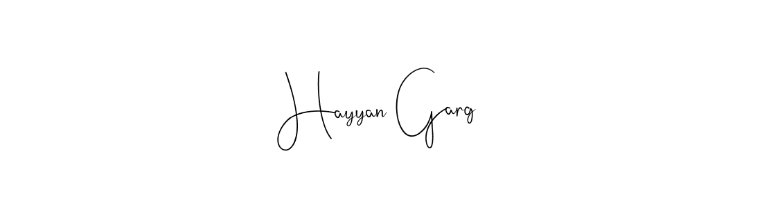 The best way (Andilay-7BmLP) to make a short signature is to pick only two or three words in your name. The name Hayyan Garg include a total of six letters. For converting this name. Hayyan Garg signature style 4 images and pictures png