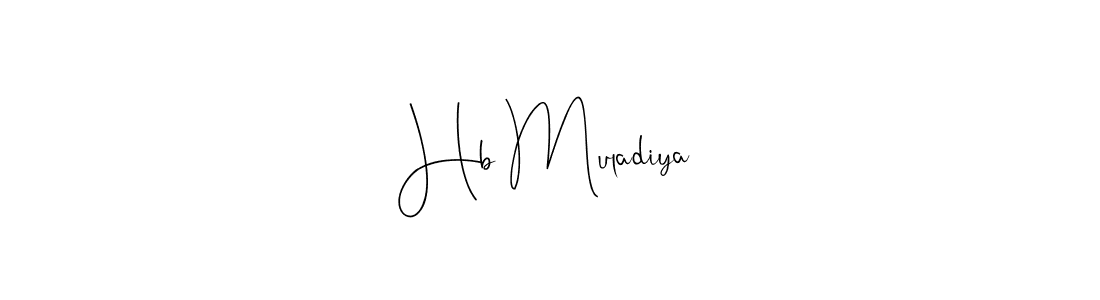 You should practise on your own different ways (Andilay-7BmLP) to write your name (Hb Muladiya) in signature. don't let someone else do it for you. Hb Muladiya signature style 4 images and pictures png