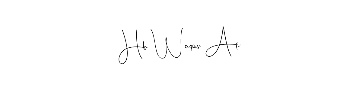 You should practise on your own different ways (Andilay-7BmLP) to write your name (Hb Waqas Ali) in signature. don't let someone else do it for you. Hb Waqas Ali signature style 4 images and pictures png