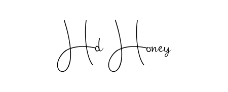 How to make Hd Honey name signature. Use Andilay-7BmLP style for creating short signs online. This is the latest handwritten sign. Hd Honey signature style 4 images and pictures png