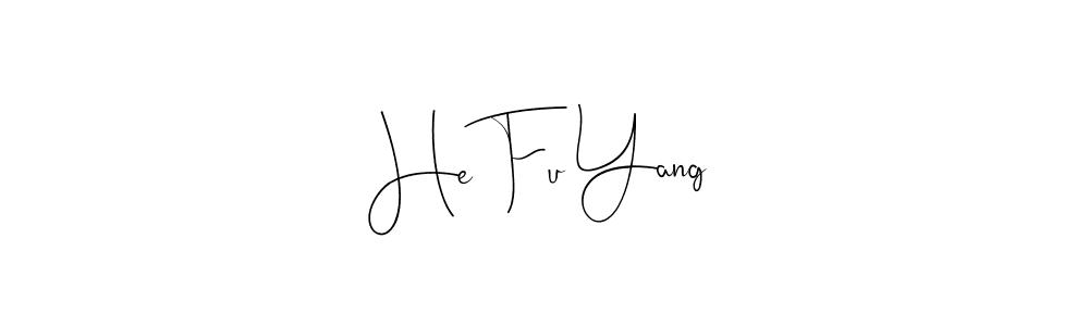 Use a signature maker to create a handwritten signature online. With this signature software, you can design (Andilay-7BmLP) your own signature for name He Fu Yang. He Fu Yang signature style 4 images and pictures png