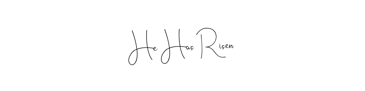 The best way (Andilay-7BmLP) to make a short signature is to pick only two or three words in your name. The name He Has Risen include a total of six letters. For converting this name. He Has Risen signature style 4 images and pictures png