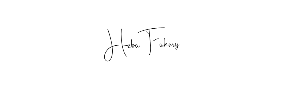 Design your own signature with our free online signature maker. With this signature software, you can create a handwritten (Andilay-7BmLP) signature for name Heba Fahmy. Heba Fahmy signature style 4 images and pictures png