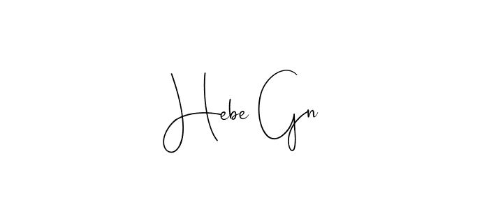 Make a beautiful signature design for name Hebe Gn. With this signature (Andilay-7BmLP) style, you can create a handwritten signature for free. Hebe Gn signature style 4 images and pictures png