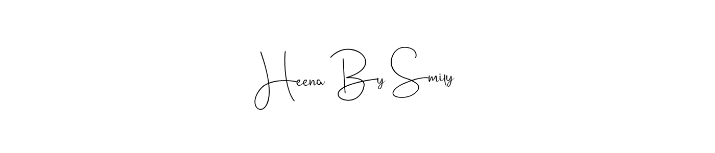 Also You can easily find your signature by using the search form. We will create Heena By Smily name handwritten signature images for you free of cost using Andilay-7BmLP sign style. Heena By Smily signature style 4 images and pictures png