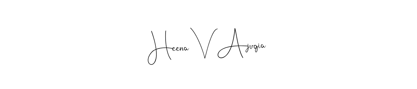 Once you've used our free online signature maker to create your best signature Andilay-7BmLP style, it's time to enjoy all of the benefits that Heena V Ajugia name signing documents. Heena V Ajugia signature style 4 images and pictures png