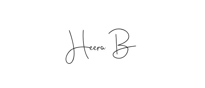 Make a beautiful signature design for name Heera B. With this signature (Andilay-7BmLP) style, you can create a handwritten signature for free. Heera B signature style 4 images and pictures png