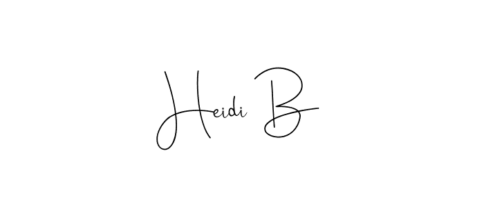 Andilay-7BmLP is a professional signature style that is perfect for those who want to add a touch of class to their signature. It is also a great choice for those who want to make their signature more unique. Get Heidi B name to fancy signature for free. Heidi B signature style 4 images and pictures png