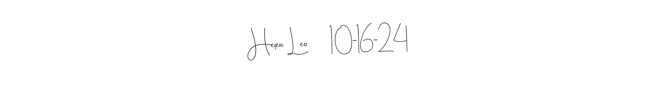 Make a beautiful signature design for name Helen Leo      10-16-24. Use this online signature maker to create a handwritten signature for free. Helen Leo      10-16-24 signature style 4 images and pictures png