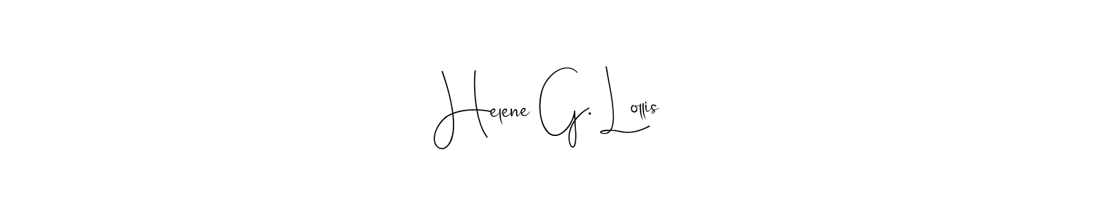 Use a signature maker to create a handwritten signature online. With this signature software, you can design (Andilay-7BmLP) your own signature for name Helene G. Lollis. Helene G. Lollis signature style 4 images and pictures png