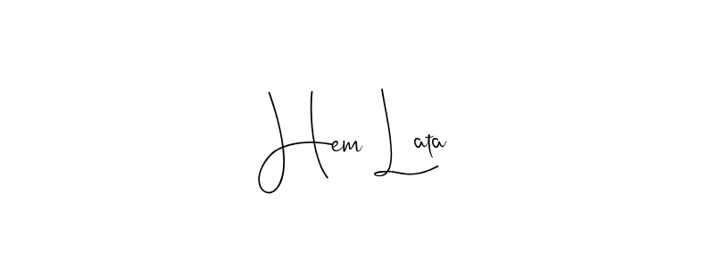Also You can easily find your signature by using the search form. We will create Hem Lata name handwritten signature images for you free of cost using Andilay-7BmLP sign style. Hem Lata signature style 4 images and pictures png