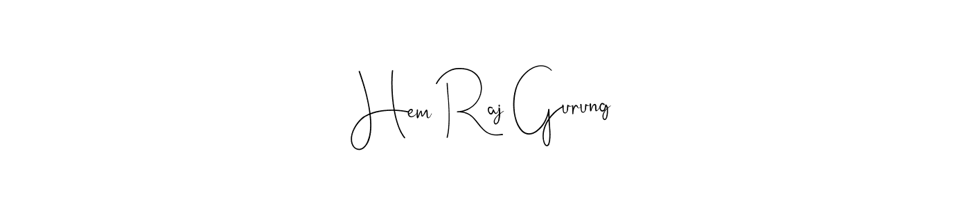 Use a signature maker to create a handwritten signature online. With this signature software, you can design (Andilay-7BmLP) your own signature for name Hem Raj Gurung. Hem Raj Gurung signature style 4 images and pictures png