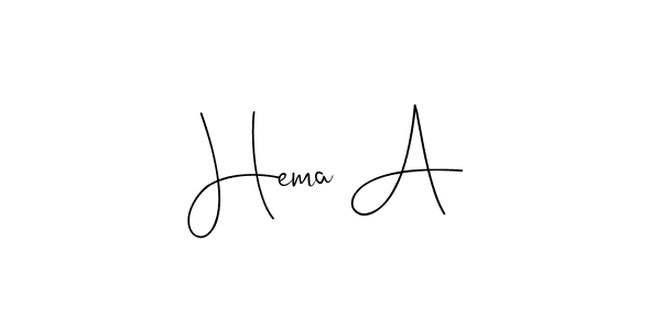 Also You can easily find your signature by using the search form. We will create Hema A name handwritten signature images for you free of cost using Andilay-7BmLP sign style. Hema A signature style 4 images and pictures png