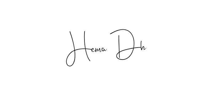 Also You can easily find your signature by using the search form. We will create Hema Dh name handwritten signature images for you free of cost using Andilay-7BmLP sign style. Hema Dh signature style 4 images and pictures png