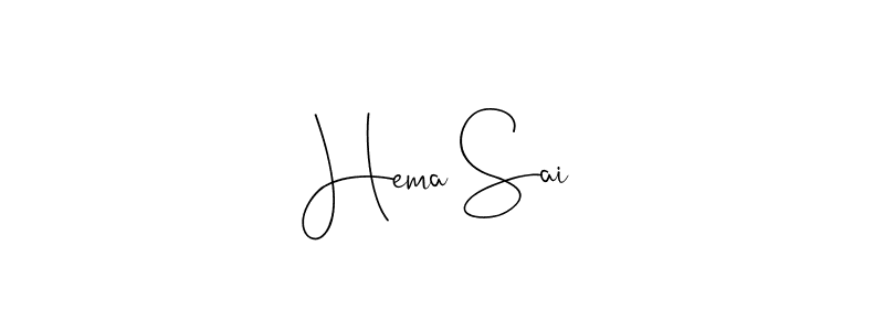 Create a beautiful signature design for name Hema Sai. With this signature (Andilay-7BmLP) fonts, you can make a handwritten signature for free. Hema Sai signature style 4 images and pictures png