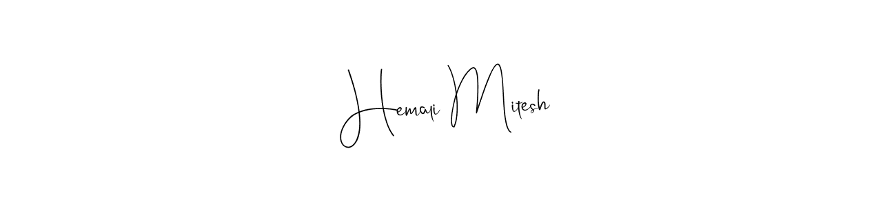 Make a beautiful signature design for name Hemali Mitesh. Use this online signature maker to create a handwritten signature for free. Hemali Mitesh signature style 4 images and pictures png