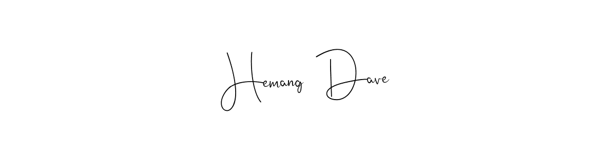 Hemang  Dave stylish signature style. Best Handwritten Sign (Andilay-7BmLP) for my name. Handwritten Signature Collection Ideas for my name Hemang  Dave. Hemang  Dave signature style 4 images and pictures png