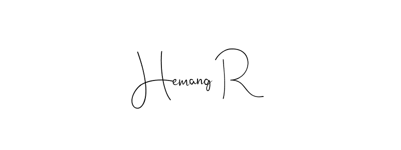 Similarly Andilay-7BmLP is the best handwritten signature design. Signature creator online .You can use it as an online autograph creator for name Hemang R. Hemang R signature style 4 images and pictures png