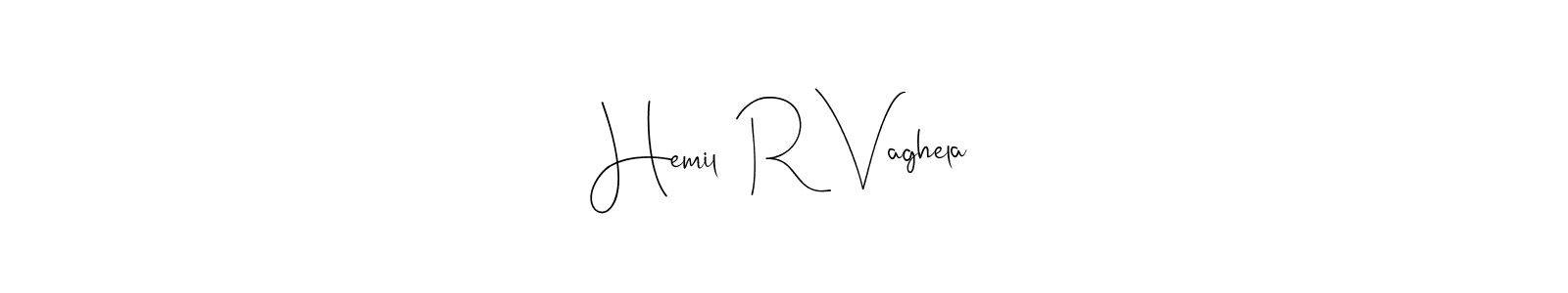 How to Draw Hemil  R Vaghela signature style? Andilay-7BmLP is a latest design signature styles for name Hemil  R Vaghela. Hemil  R Vaghela signature style 4 images and pictures png