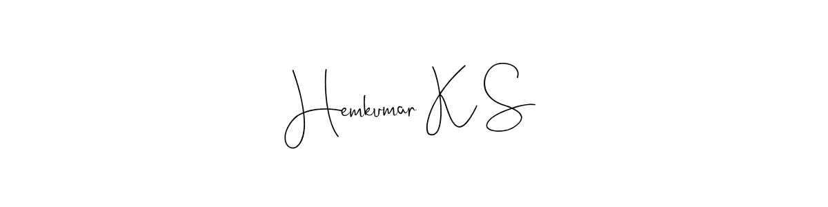 Similarly Andilay-7BmLP is the best handwritten signature design. Signature creator online .You can use it as an online autograph creator for name Hemkumar K S. Hemkumar K S signature style 4 images and pictures png