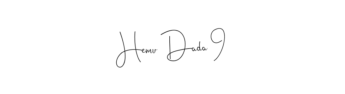 Use a signature maker to create a handwritten signature online. With this signature software, you can design (Andilay-7BmLP) your own signature for name Hemu Dada 9. Hemu Dada 9 signature style 4 images and pictures png