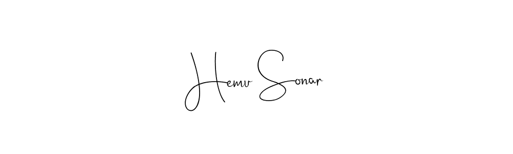 Make a beautiful signature design for name Hemu Sonar. With this signature (Andilay-7BmLP) style, you can create a handwritten signature for free. Hemu Sonar signature style 4 images and pictures png