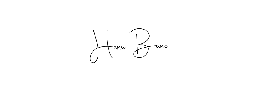 Use a signature maker to create a handwritten signature online. With this signature software, you can design (Andilay-7BmLP) your own signature for name Hena Bano. Hena Bano signature style 4 images and pictures png