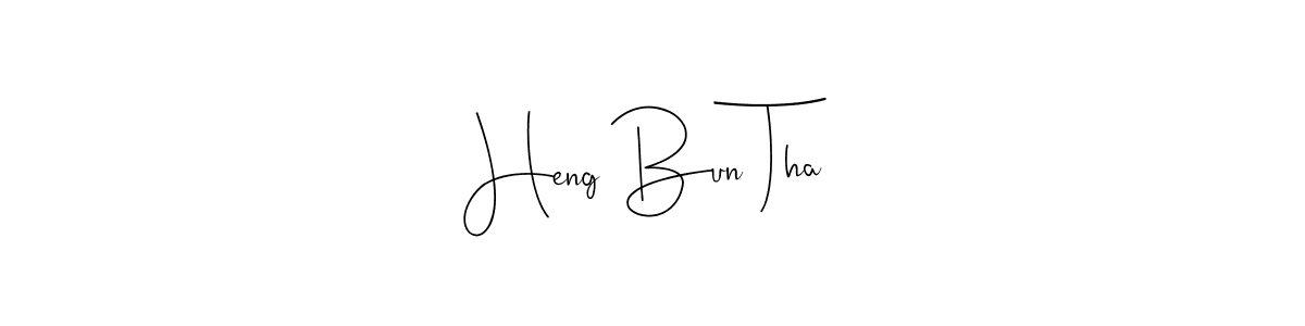 if you are searching for the best signature style for your name Heng Bun Tha. so please give up your signature search. here we have designed multiple signature styles  using Andilay-7BmLP. Heng Bun Tha signature style 4 images and pictures png