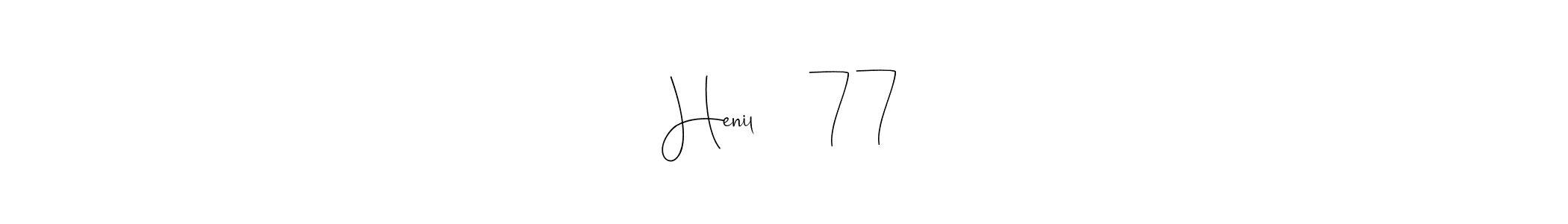 Use a signature maker to create a handwritten signature online. With this signature software, you can design (Andilay-7BmLP) your own signature for name Henil પટેલ 77. Henil પટેલ 77 signature style 4 images and pictures png