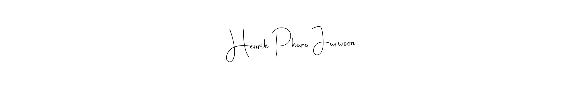 Design your own signature with our free online signature maker. With this signature software, you can create a handwritten (Andilay-7BmLP) signature for name Henrik Pharo Jarwson. Henrik Pharo Jarwson signature style 4 images and pictures png
