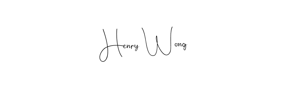 Make a beautiful signature design for name Henry Wong. With this signature (Andilay-7BmLP) style, you can create a handwritten signature for free. Henry Wong signature style 4 images and pictures png