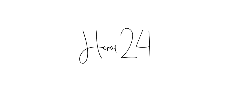 How to make Herat 24 signature? Andilay-7BmLP is a professional autograph style. Create handwritten signature for Herat 24 name. Herat 24 signature style 4 images and pictures png