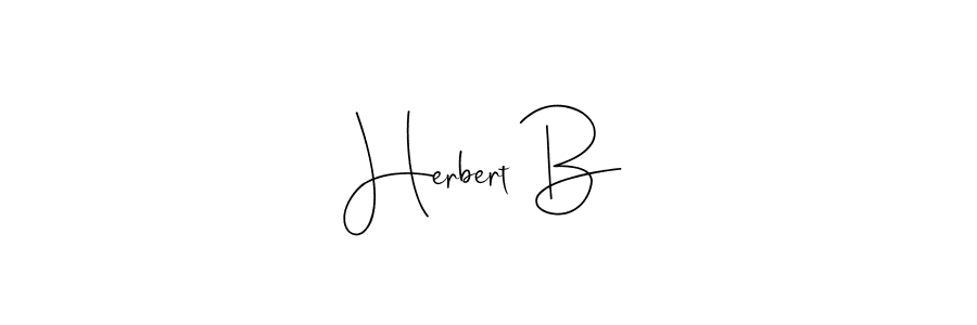 Make a beautiful signature design for name Herbert B. With this signature (Andilay-7BmLP) style, you can create a handwritten signature for free. Herbert B signature style 4 images and pictures png