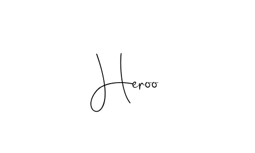How to make Heroo signature? Andilay-7BmLP is a professional autograph style. Create handwritten signature for Heroo name. Heroo signature style 4 images and pictures png