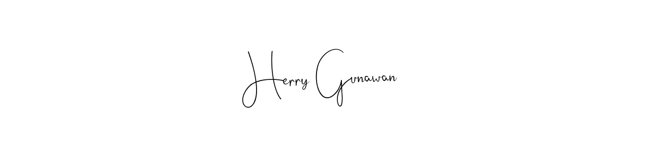 if you are searching for the best signature style for your name Herry Gunawan. so please give up your signature search. here we have designed multiple signature styles  using Andilay-7BmLP. Herry Gunawan signature style 4 images and pictures png