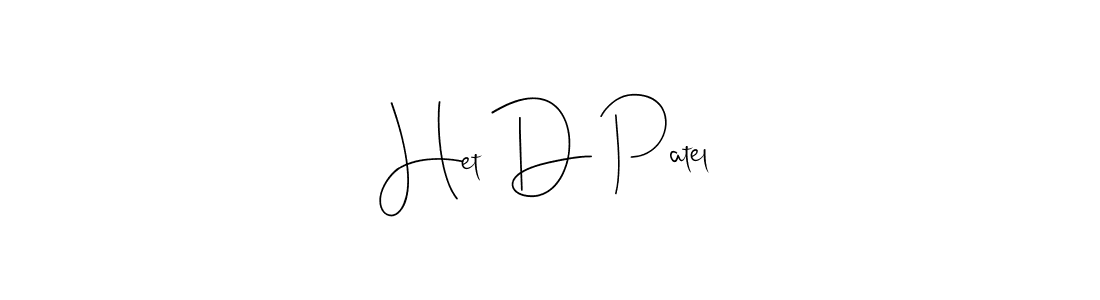 How to make Het D Patel signature? Andilay-7BmLP is a professional autograph style. Create handwritten signature for Het D Patel name. Het D Patel signature style 4 images and pictures png