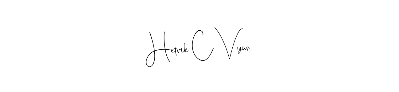 Make a beautiful signature design for name Hetvik C Vyas. Use this online signature maker to create a handwritten signature for free. Hetvik C Vyas signature style 4 images and pictures png
