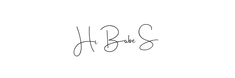 This is the best signature style for the Hi Babe S name. Also you like these signature font (Andilay-7BmLP). Mix name signature. Hi Babe S signature style 4 images and pictures png