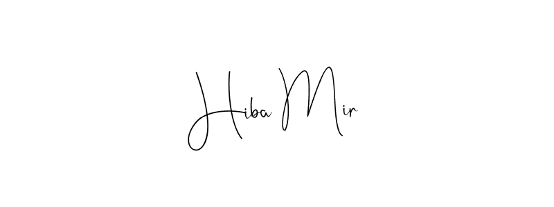 How to make Hiba Mir name signature. Use Andilay-7BmLP style for creating short signs online. This is the latest handwritten sign. Hiba Mir signature style 4 images and pictures png