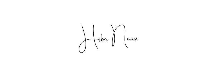 Hiba Naaz stylish signature style. Best Handwritten Sign (Andilay-7BmLP) for my name. Handwritten Signature Collection Ideas for my name Hiba Naaz. Hiba Naaz signature style 4 images and pictures png