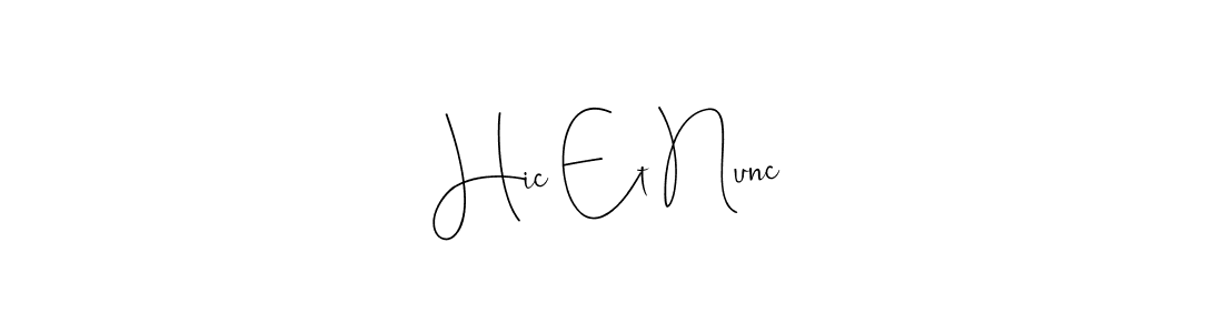 Once you've used our free online signature maker to create your best signature Andilay-7BmLP style, it's time to enjoy all of the benefits that Hic Et Nunc name signing documents. Hic Et Nunc signature style 4 images and pictures png